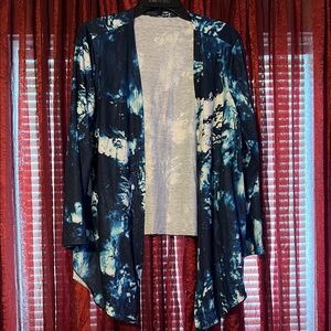 SHEIN Navy Tie-Dye Women's Cardigan